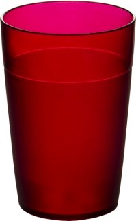 red frosted tumbler glass ideal for children
